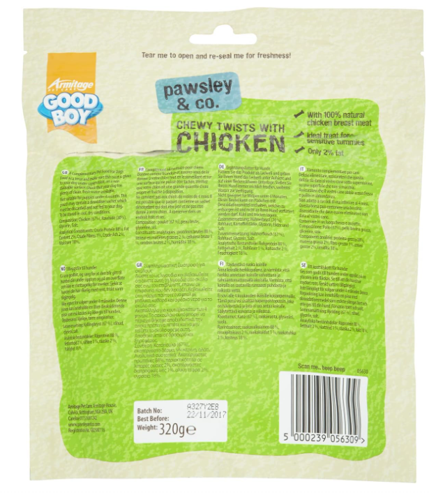 Good Boy Chewy Twists With Chicken - 320g